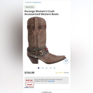 Durango Women's Crush Accessorized Western Boots